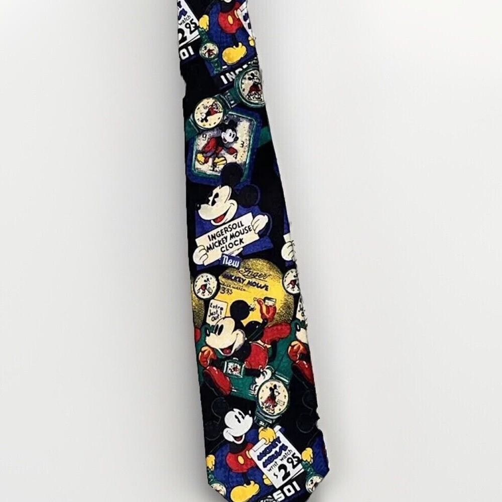 Disney Mickey & Co. Atlas Sweden Mens Tie INGERSOLL Mickey Classic 100% Silk